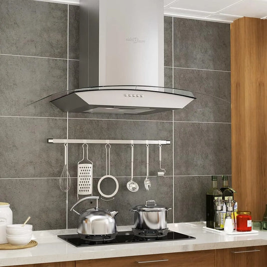 Hotte aspirante, 60 cm, 756 m3/h, hotte de cuisine, extérieur, installation murale, décoration de salon, acier inoxydable, Meubles pour Maison