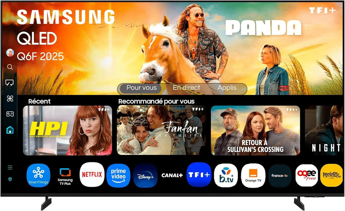 Samsung 65Q6F Smart TV, 65 pouces, téléviseur, 4K UHD, QLED, HDR, Wi-Fi, application, technologie Quantum Dot, Q4 Lite Processor, WiFi, Quantum Dots