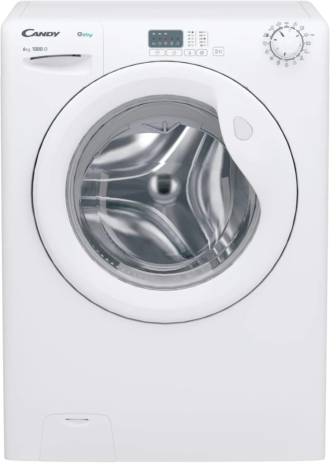 Candy EY4061DW4/1-S Lave-linge, 6 kg, classe énergétique E, 1000 tr, min, Libre installation