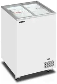 Congélateur, 108 L, TEFCOLD, Congélateur coffre avec couvercles coulissants vitrés plats - 108 Litres - TEFCOLD