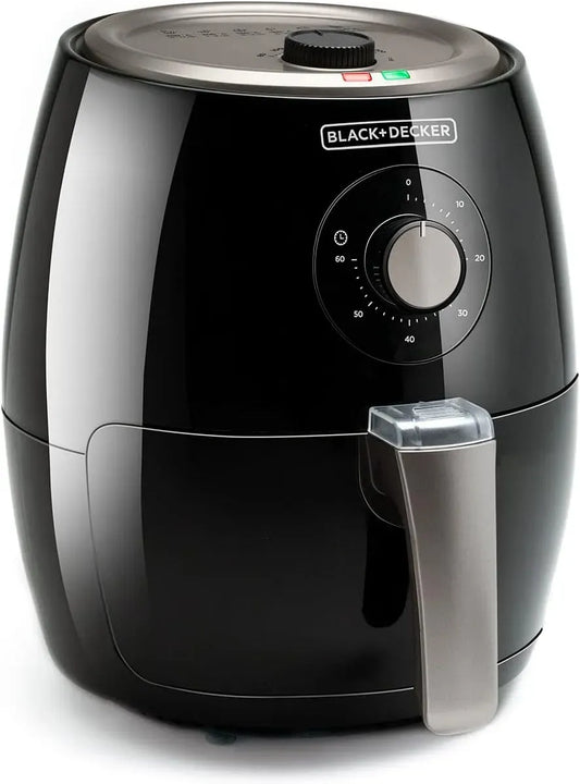 Black+Decker BXAF2500E 30min Antiadhésif, Frire, Friteuse sans huile 1500W, -99% de graisse, griller, cuire et chauffer, 80-200ºC, 2.5 L