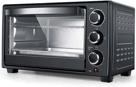 Four électrique, 23 L, 1300 W, 70 à 250 °C, minuteur, compact, 2 zones de température, 3 Modes de Cuisson: Chaleur tournante, minuterie 60 Min