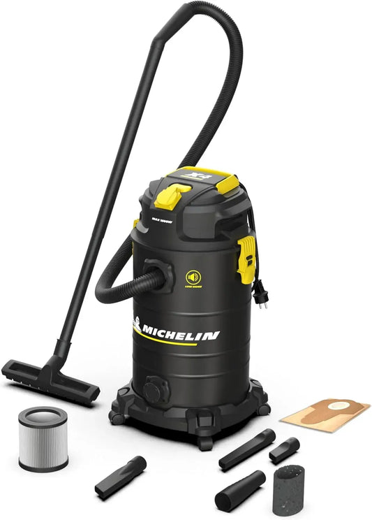 Aspirateur, 30 L, 1000 W, 60 dB, professionnel, silencieux, acier inoxydable, Cuve INOX, Câble 4,5m, 4,5 m
