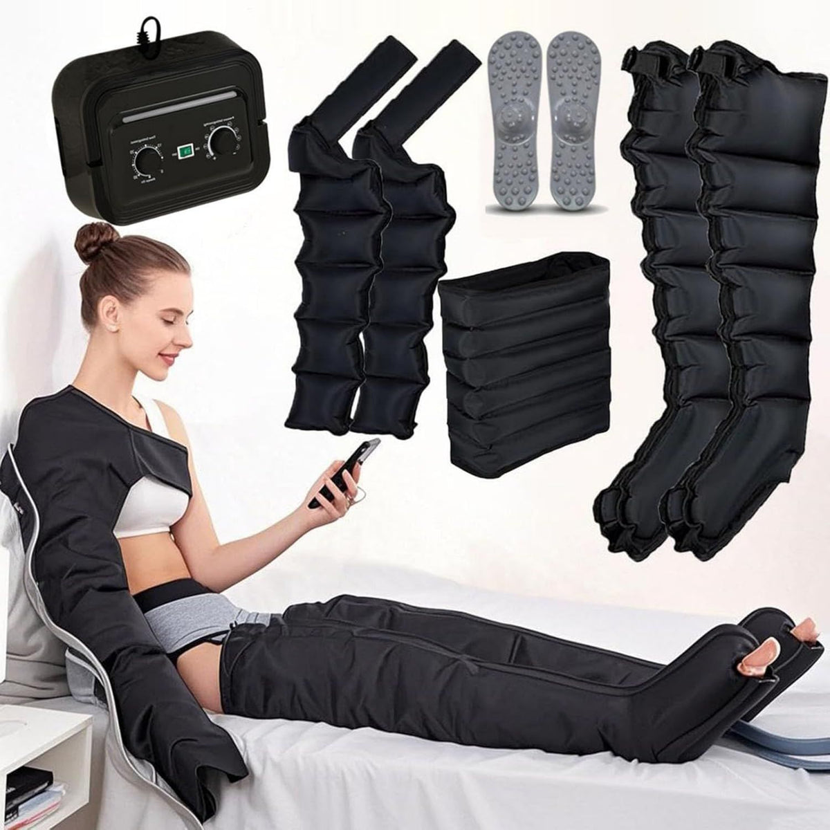 Bottes de pressothérapie – massage par compression d'air, usage professionnel