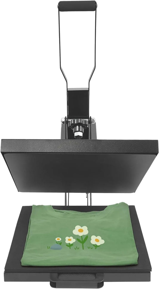 W 38 Machine de presse, Machine à presse, 38 x 38 cm, 1400 W, 0 à 250 °C, professionnel, pour T-shirts taies d'oreiller