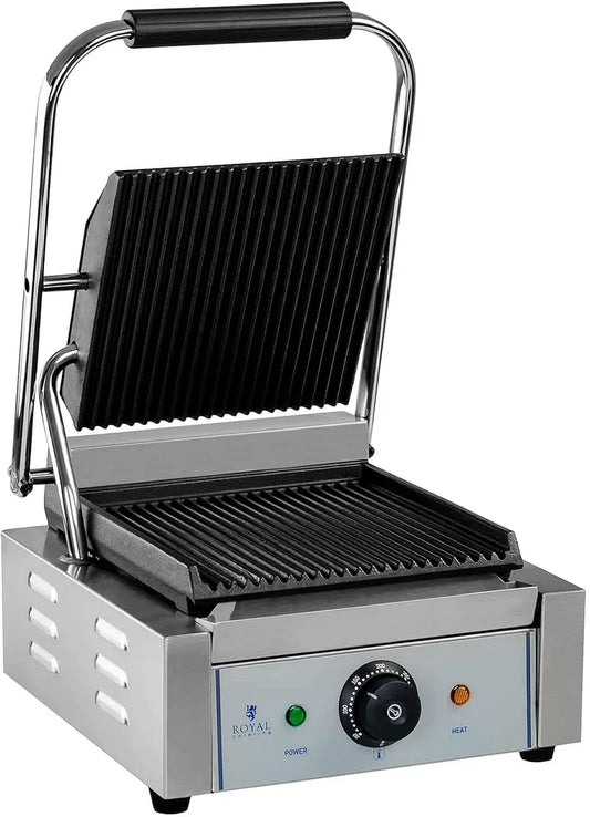 RCCG-1800G Grill, gril à panini et croque-monsieur, 23 x 22 cm, 230 V, 1800 G, 1.800 W, professionnel, restauration, fonte, acier inoxydable