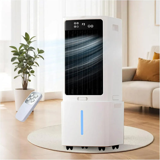 Rafraîchisseur d'air 12H, 12 L, portable, minuteur, 3 vitesses, 6,8 m