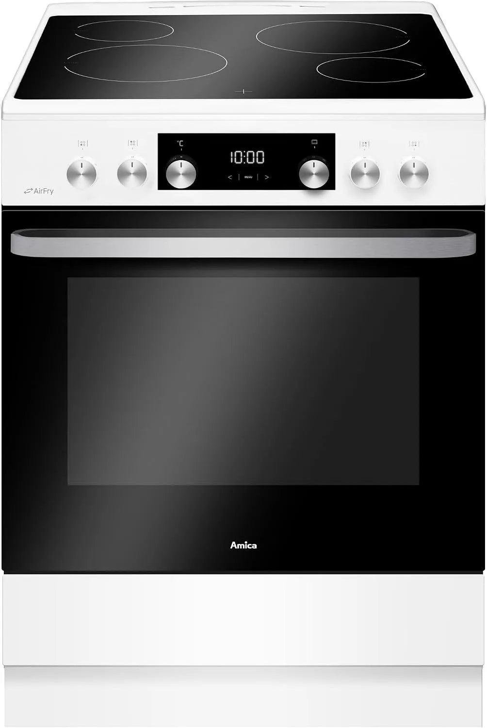 Cuisinière avec four ACV7005RB, 77 L, 4 foyers, blanc, Cuisinière Vitrocéramique 77l 4 Feux Blanc - ACV7005RB