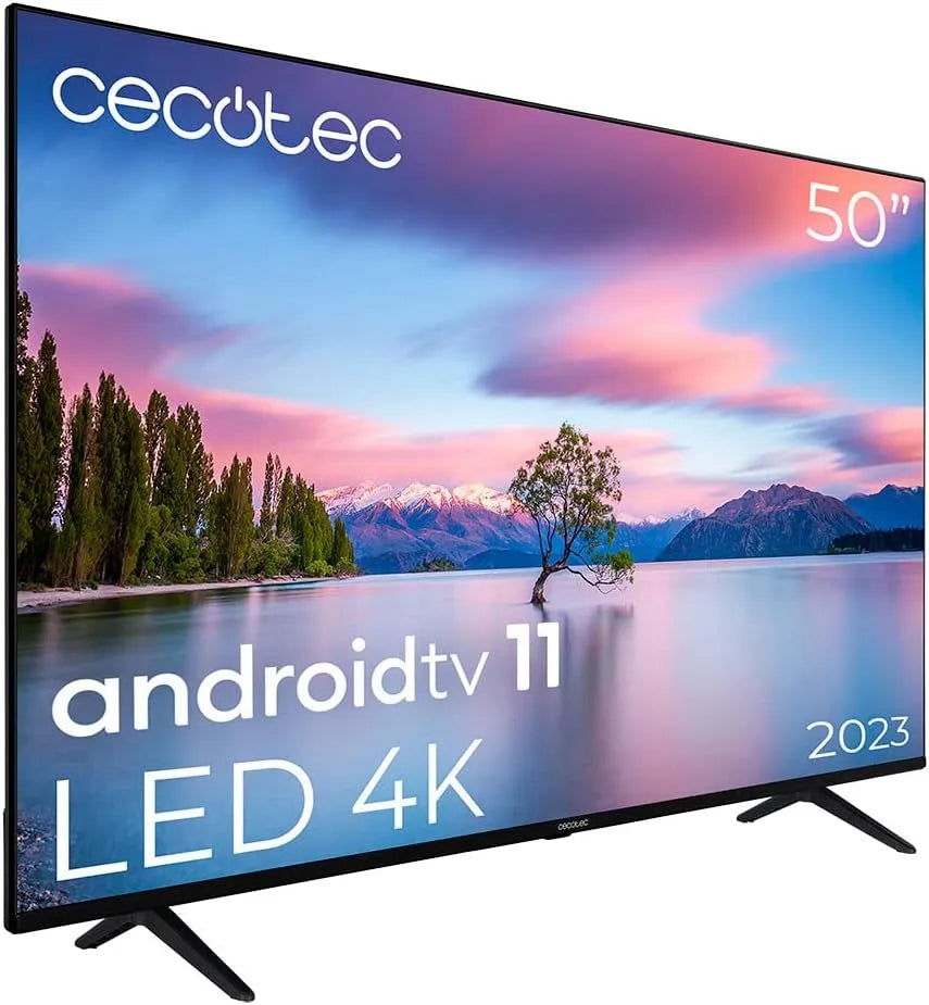 Cecotec ALU10050. Smart TV, 50 pouces, téléviseur, 4K UHD, HDR, son Dolby, Android OS, HDR10, Dolby Vision et Dolby Atmos, Android 11, modèle 2023