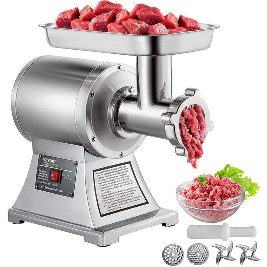 VEVOR W 250 Machine à saucisses, 1100 W, 250 kg, industriel, professionnel, acier inoxydable, pour maison ou usage industriel